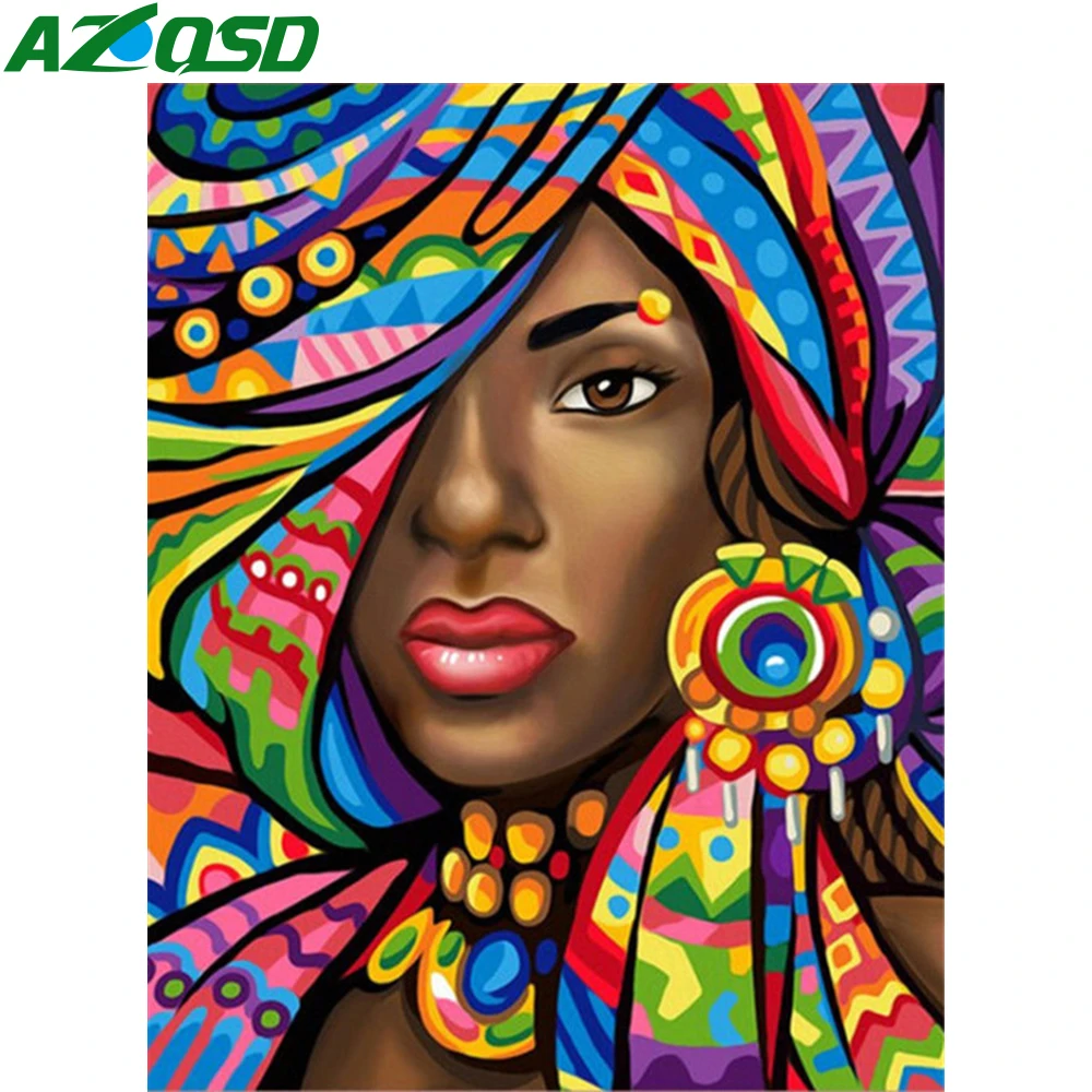 azqsd diy paint by number african